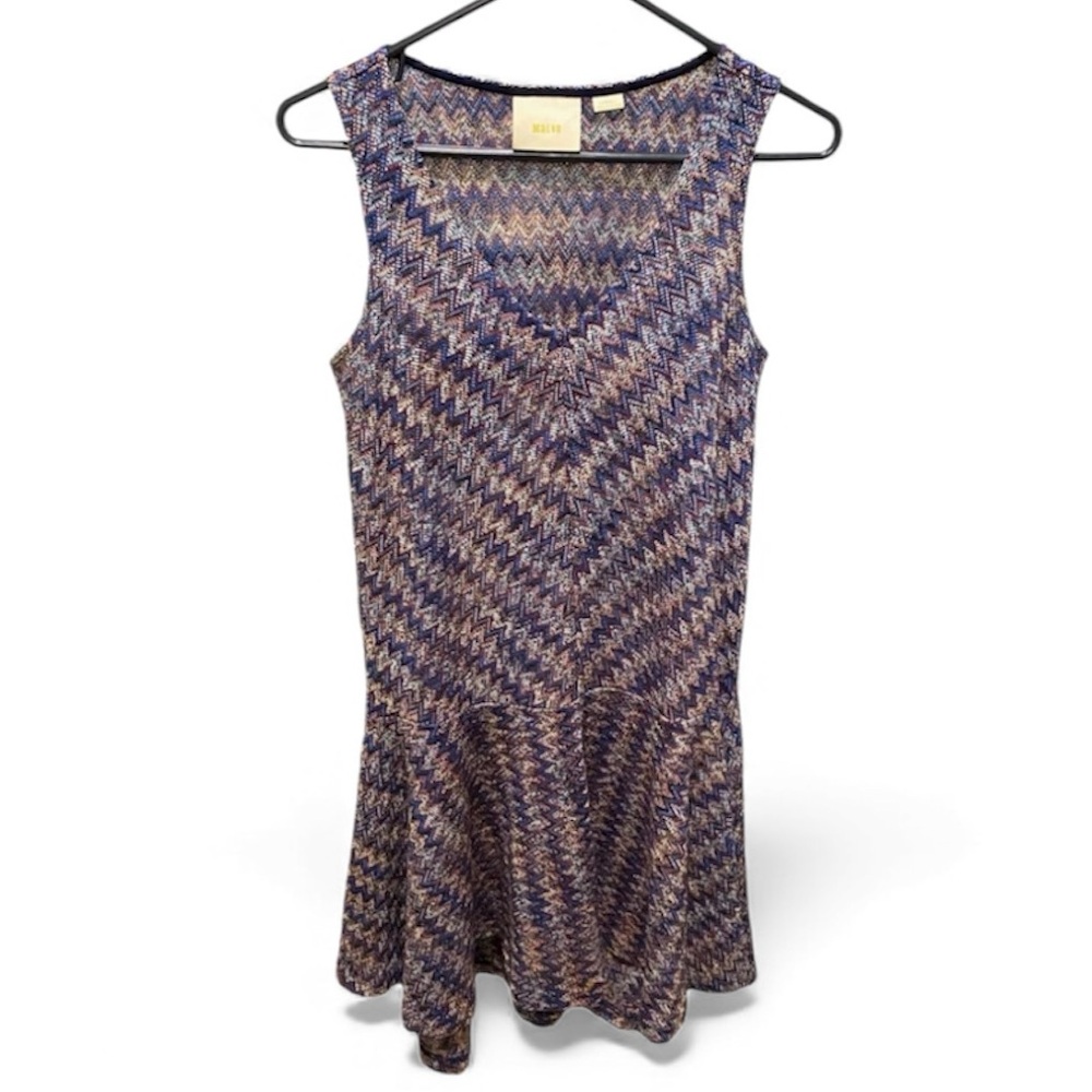 Anthropology Maeve Dress Women’s Multicolor Size XS Zigzag Sleeveless Pullover